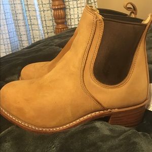 Red wing leather booties